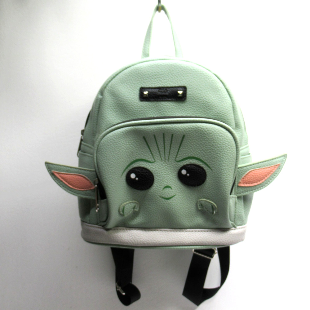 Star Wars Mandalorian Baby Yoda Grogu Mini Backpack Lined Zip Adj Straps
